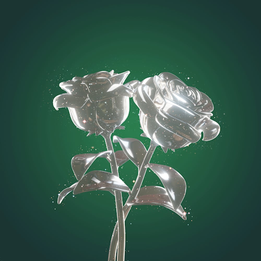 Clear Glass Roses Anniversary Bouquet