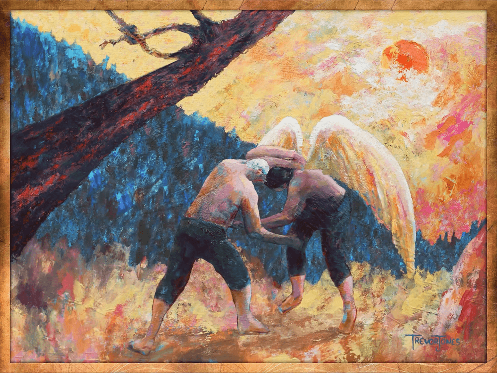 Peter Schiff Wrestling with the Angel - Bronze #21/200
