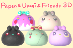 Pepen & Unagi & Friends 3D Image