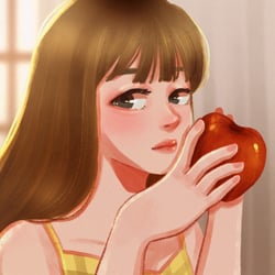 Girls with food