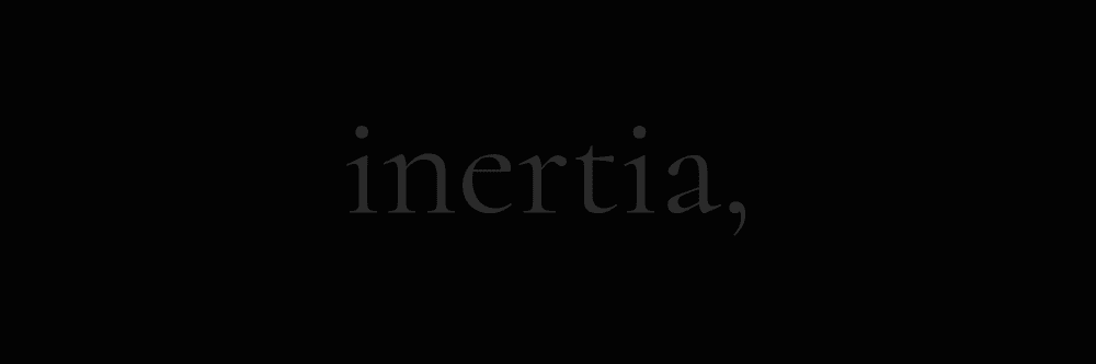Inertia of Things