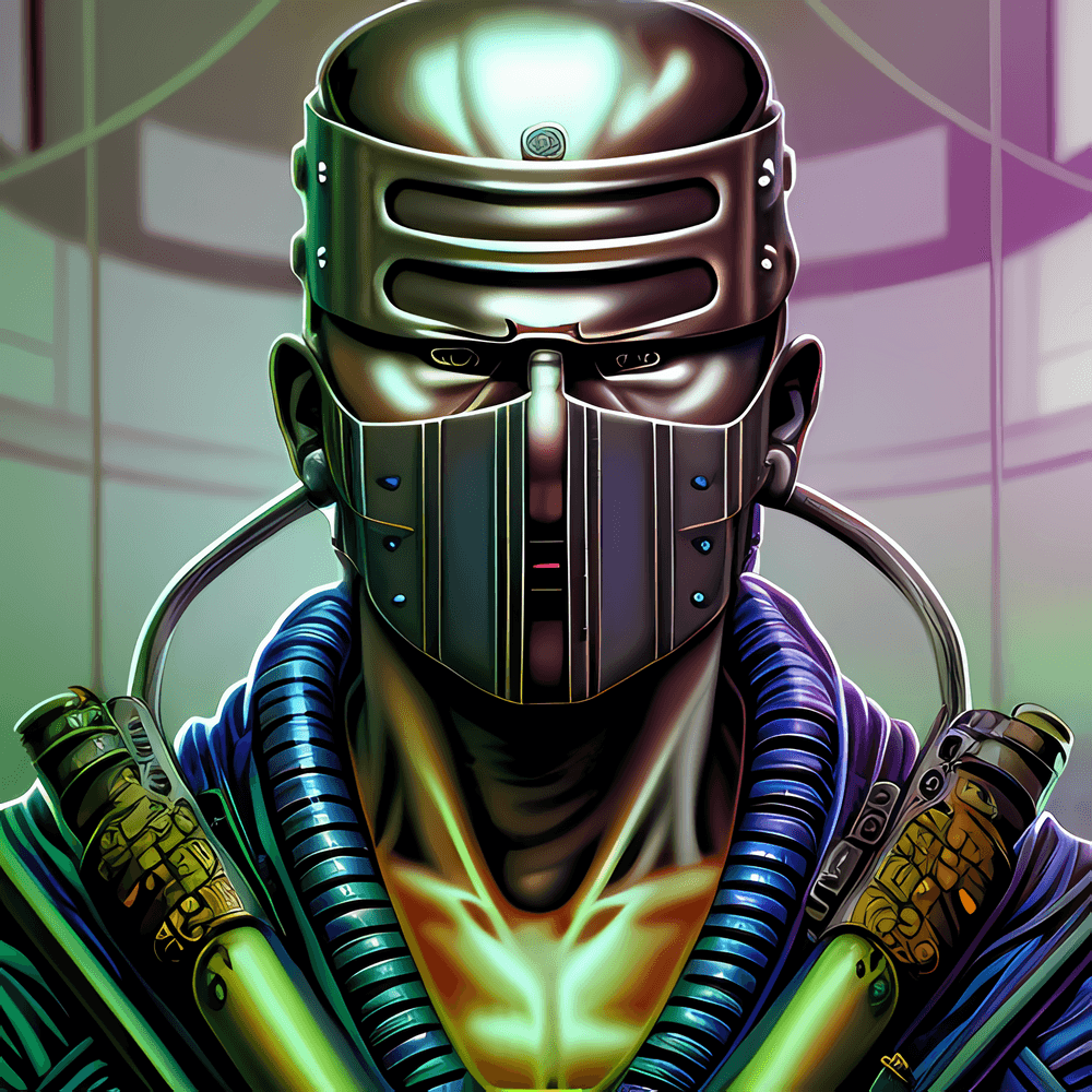 Royal Ronin - 1/1 Cyberpunk Samurai AI Art