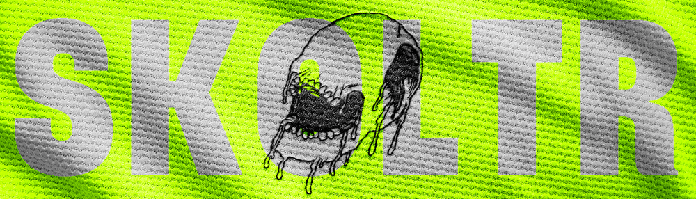 Skoltr, from old Norse. Word meaning: skull.