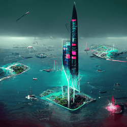 Cyber Island by 6529