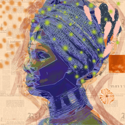 African Beauty - Mixed Art