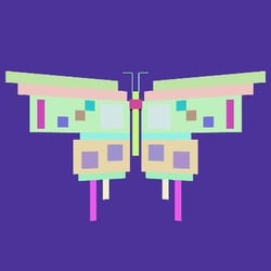 3D animated butterfly on the chain