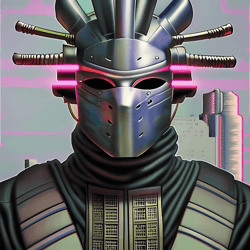 Royal Ronin - 1/1 Cyberpunk Samurai AI Art
