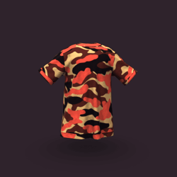Orange camouflage t-shirt