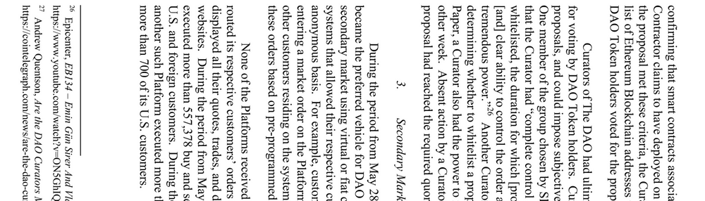 TheDAO SEC Report NFT