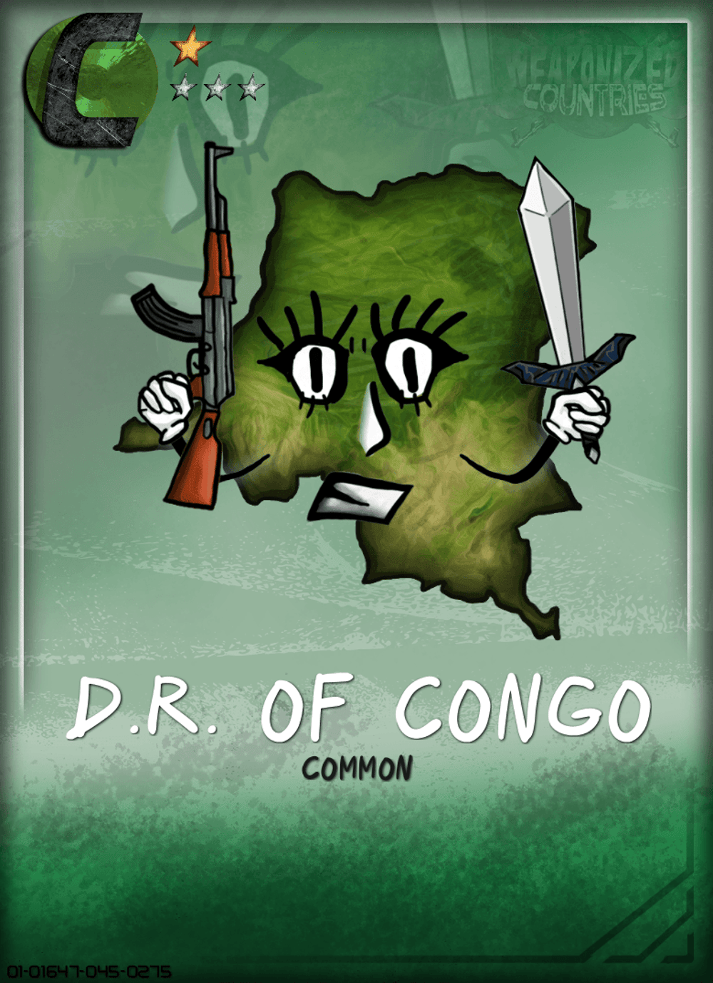 Weaponized Countries #1647 D.r. Of Congo