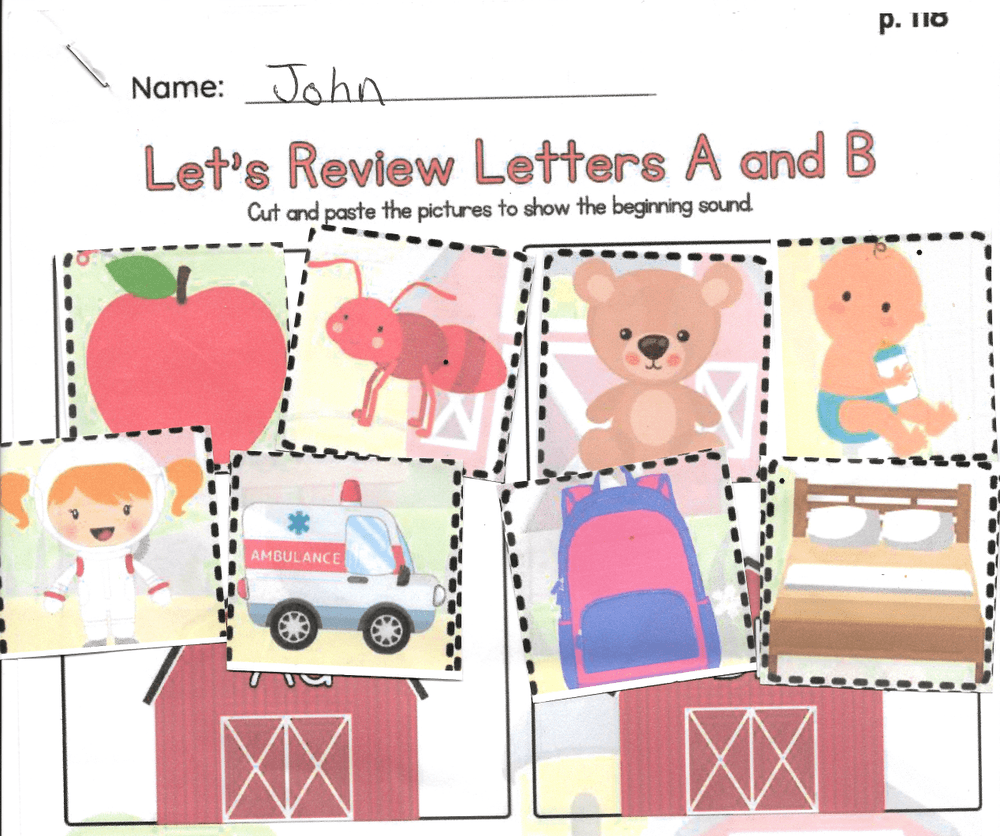 Learning Letters A and B - John - Nove 2023