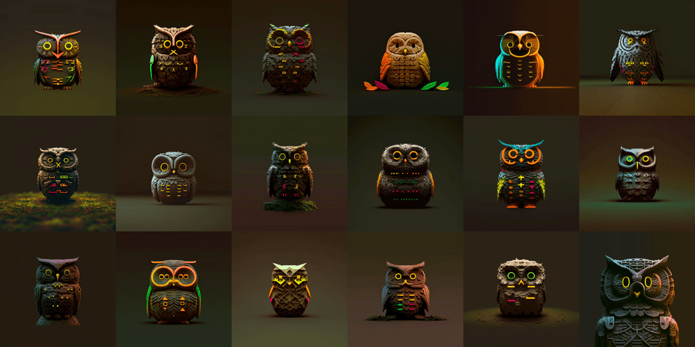 ASCII Owls 3D