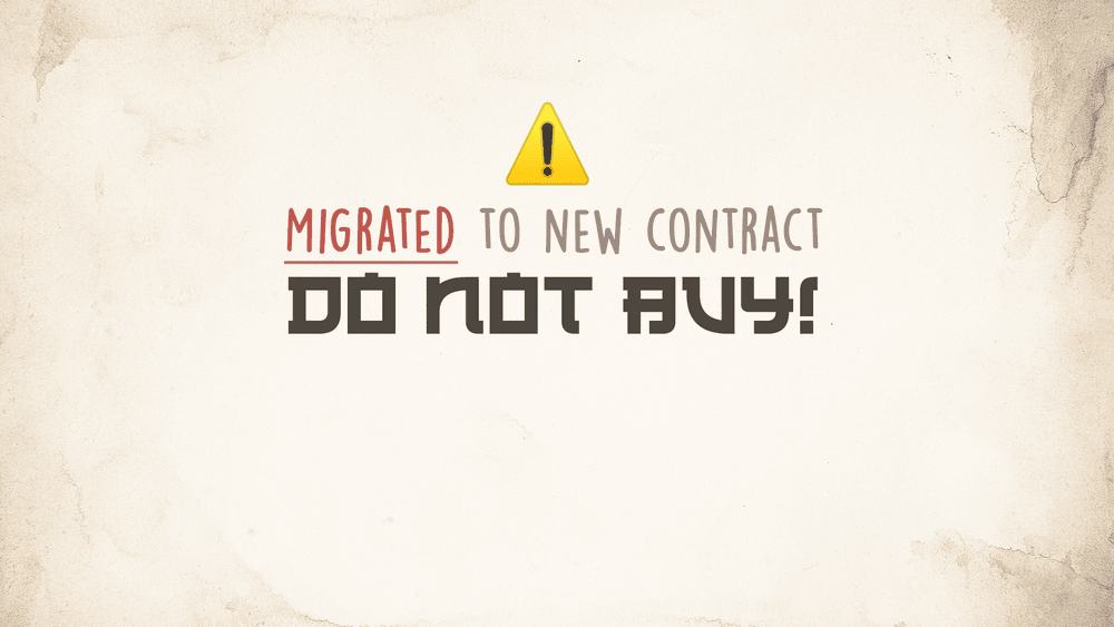 WE ARE MIGRATING TO A NEW COLLECTION - DO NOT BUY