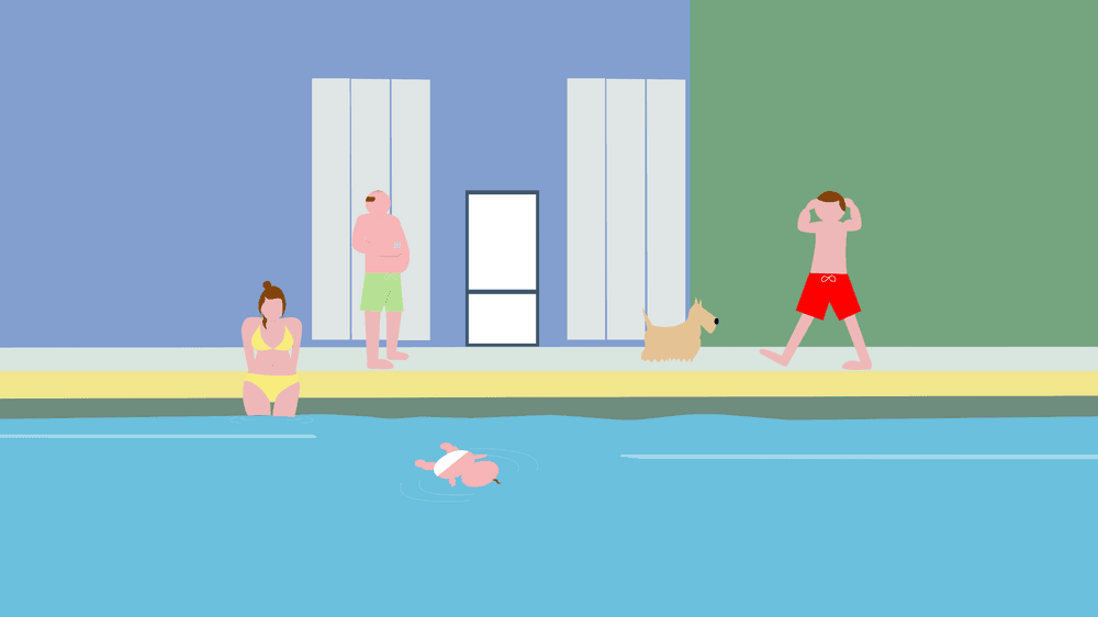 Poopy In The Pool