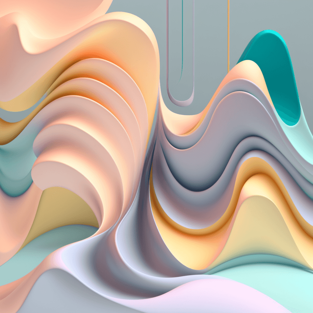Pastel Waves Abstraction by Anon