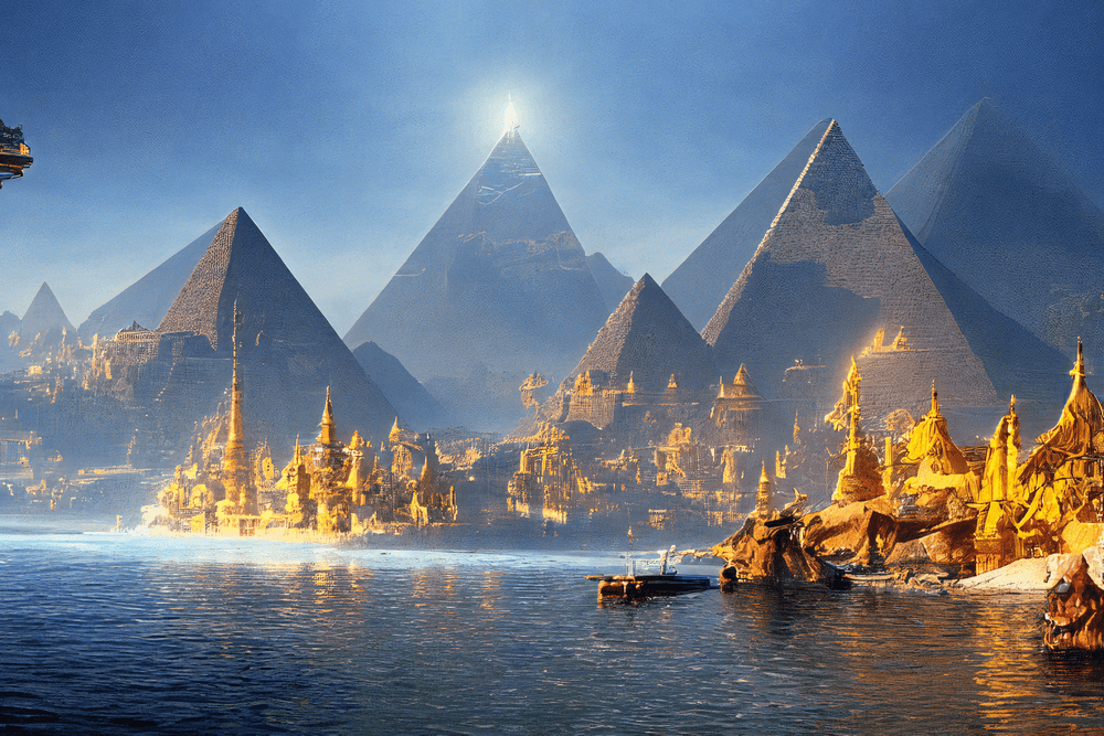 Pyramids in the sea
