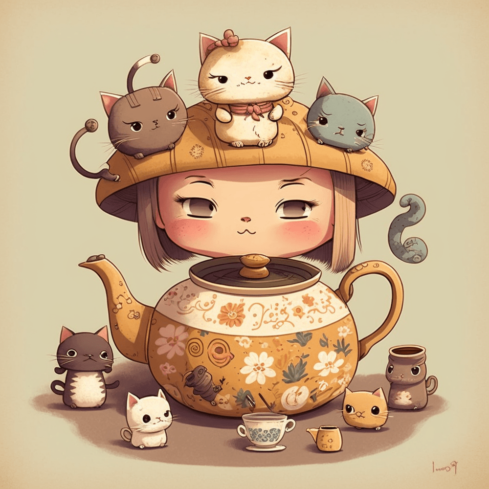 ちび茶碗猫 by Momofuko