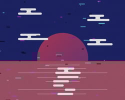 Sunset on Glitch by 0xAnomali