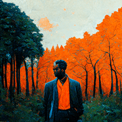 Orange Man Orange Sky.