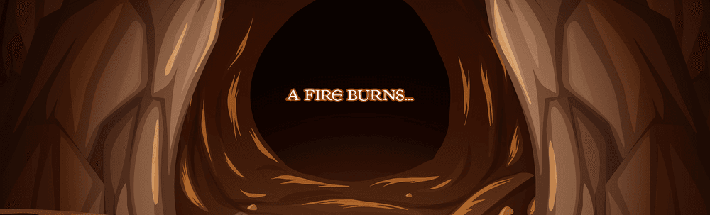 A FIRE BURNS...