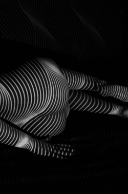 "Dressed in light and shadows"