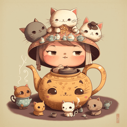 ちび茶碗猫 by Momofuko