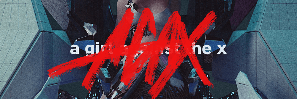 a girl against the x