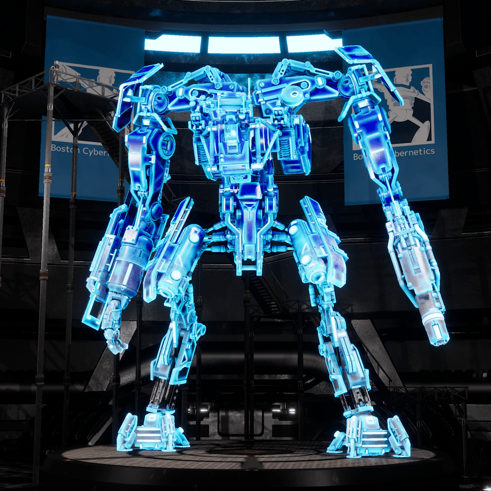Boston Cybernetics Law Enforcer X-1000 Crystal Blue