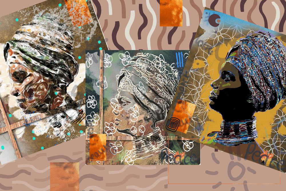 African Beauty - Mixed Art