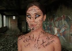 World on my face
