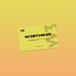 W3BTHR33 Community Pass