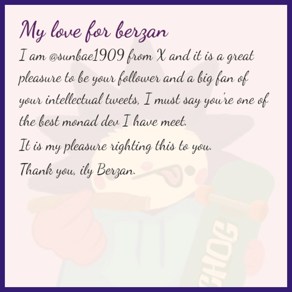 My love for berzan