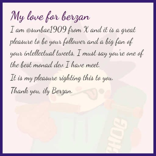 My love for berzan