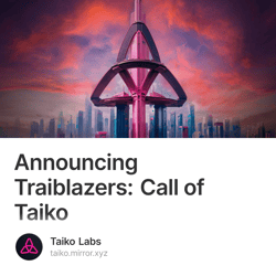 Announcing Traiblazers: Call of Taiko